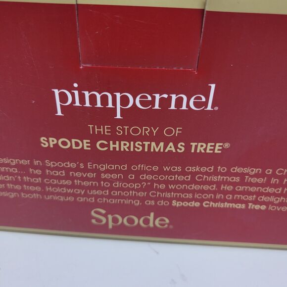 Spode Christmas Tree Pimpernel Set Of 2 Mugs And 2 Coasters Gift Set New In Box - Picture 10 of 14
